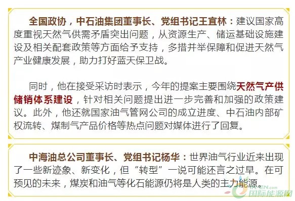 听！两会上关于天然气的声音